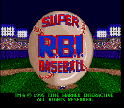 Super RBI Baseball Title Screen